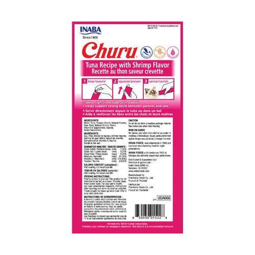 Churu Cat Puree Tuna Recipe with Shrimp Flavor - A - Vet Shop