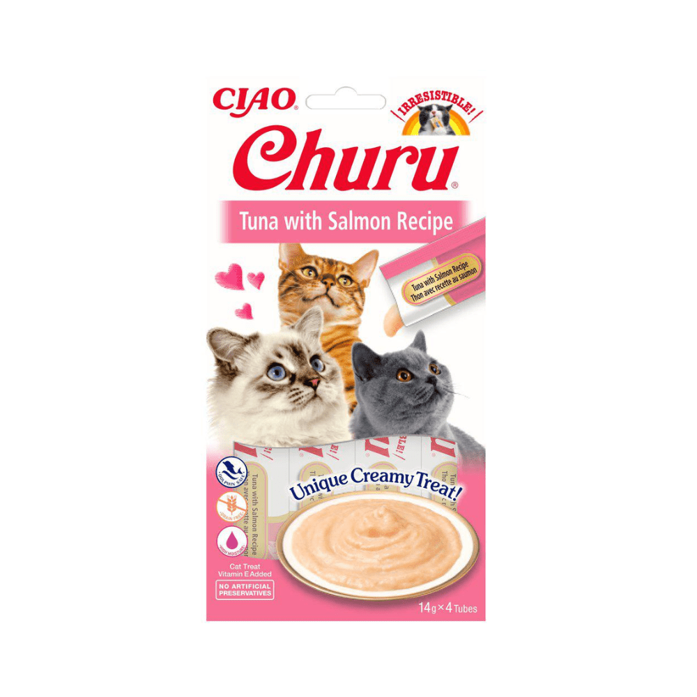 Churu Cat Tuna with Salmon Recipe - Snacks () fra Inaba Foods | Kjøp hos A - Vet Shop