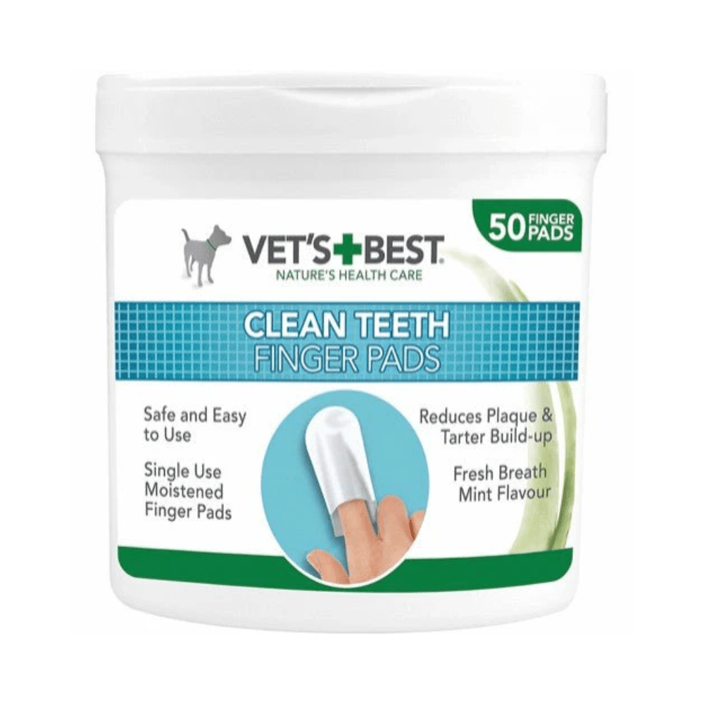 Clean Teeth Finger Pads - Tann - og munnhelse () fra Vet's Best | Kjøp hos A - Vet Shop