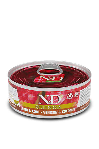 Farmina N&D Quinoa Skin & Coat With Venison & Coconut Adult Cat - A - Vet Shop