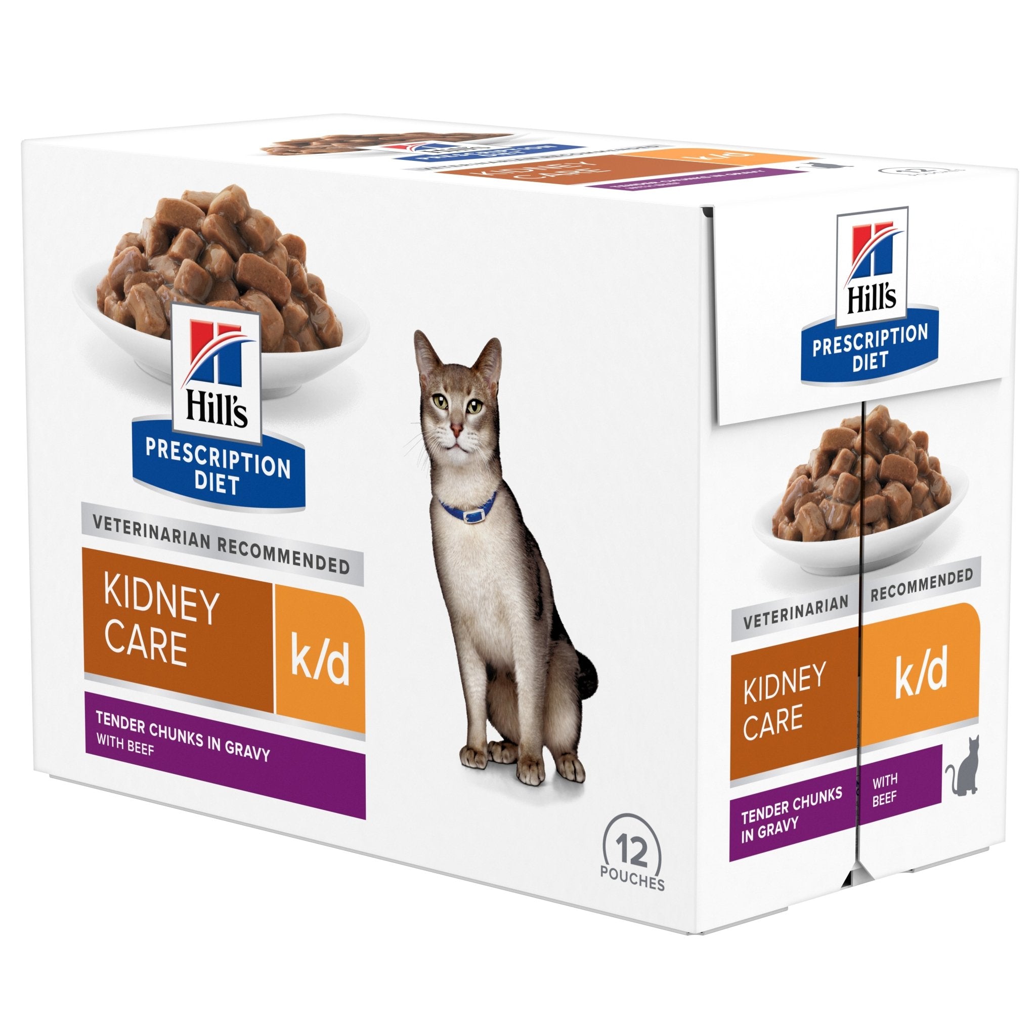 Hill's Prescription Diet Feline k/d Beef Porsjonsposer - A - Vet Shop