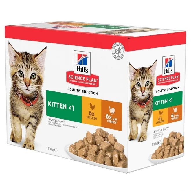 Hill's Science Plan Kitten Chicken & Turkey Porsjonsposer - A - Vet Shop