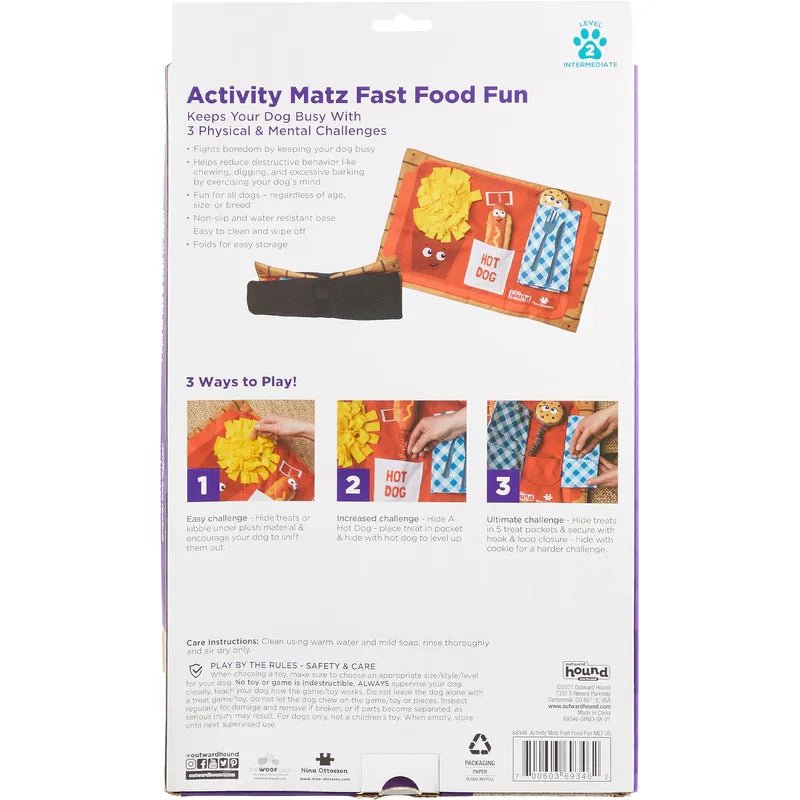 Nina Ottosson Dog Activity Matz Fast Food Fun Level 2 - A - Vet Shop