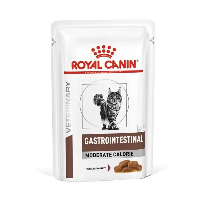 Royal Canin Gastrointestinal Moderate Calorie Slices In Gravy Pouch Cat Porsjonsposer - A - Vet Shop