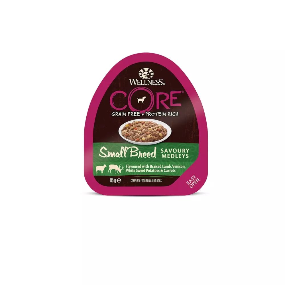 Core Small Breed Savoury Medleys Flavoured with Braised Lamb, Venison, White Sweet Potatoes & Carrots - A - Vet Shop