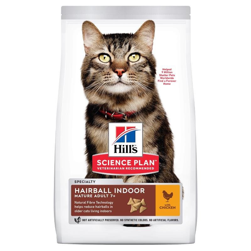 Hill's Science Plan Feline Mature Hairball Indoor Chicken - A - Vet Shop