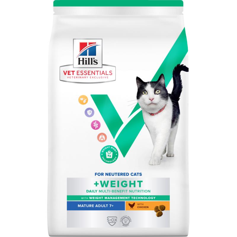Hill's Vet Essentials Feline Mature Adult Multi - Benefit + Weight Chicken - A - Vet Shop