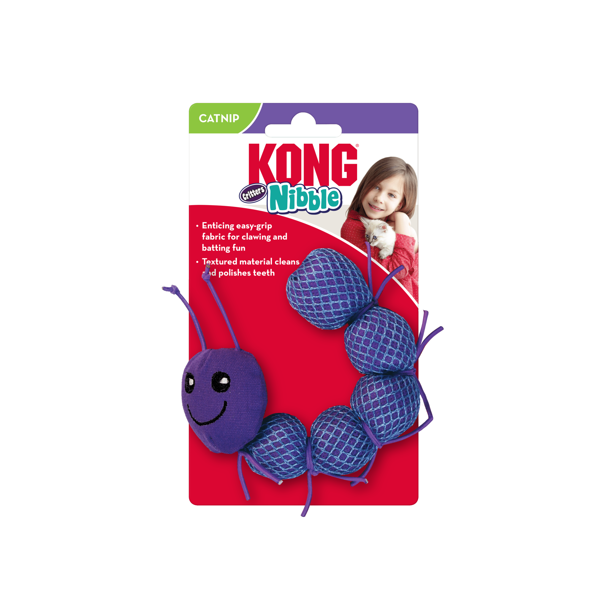 KONG Nibble Critters Catnipillar - A - Vet Shop