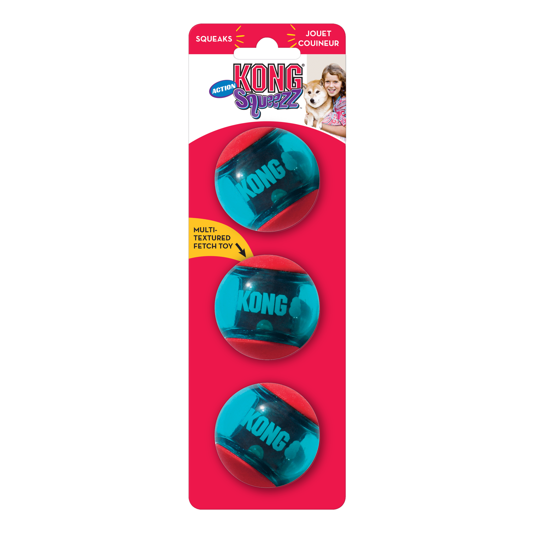 KONG Squeezz Action Ball Red - A - Vet Shop