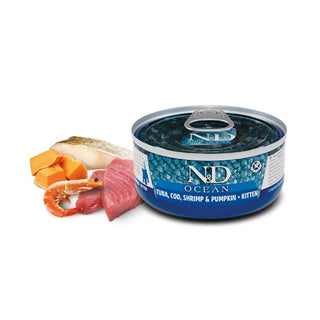 Farmina N&D Ocean Tuna, Cod, Shrimp & Pumpkin 1,5kg Kitten