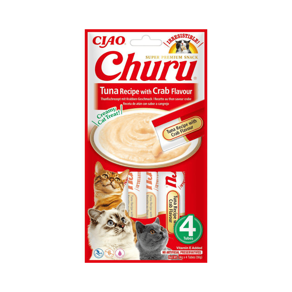Churu Cat Tuna With Crab - Snacks () fra Inaba Foods | Kjøp hos A - Vet Shop