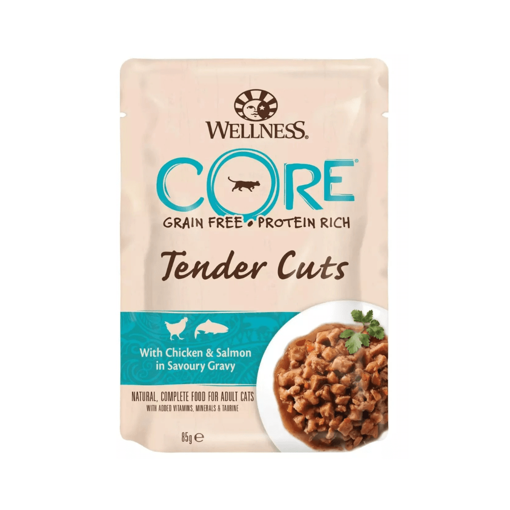 Core Cat Tender Cuts Chicken & Salmon in Gravy - Våtfôr () fra Core | Kjøp hos A - Vet Shop