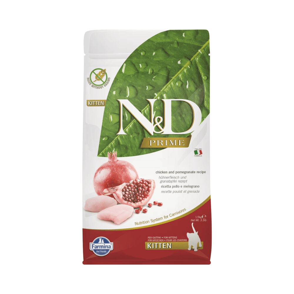 Farmina N&D Prime Chicken & Pomegranate Kitten - Tørrfôr (1.5 kg) fra Farmina | Kjøp hos A - Vet Shop