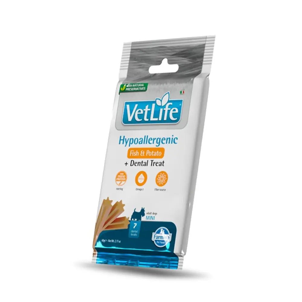 Farmina VetLife Dental Treat Hypoallergenic Fish & Potato - Tanntygg (Mini 60 g) fra Farmina VetLife | Kjøp hos A - Vet Shop