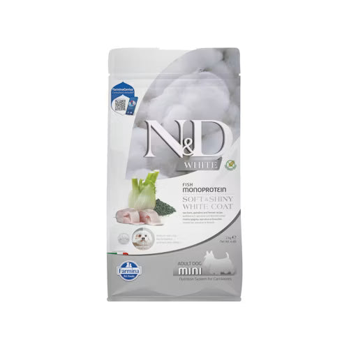 Farmina Dog N&D White Sea Bass Spirulina and Fennel Adult Mini