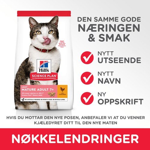Hill's Science Plan Light Mature Adult Kylling - Tørrfôr (7 kg) fra Hill's Science Plan | Kjøp hos A - Vet Shop