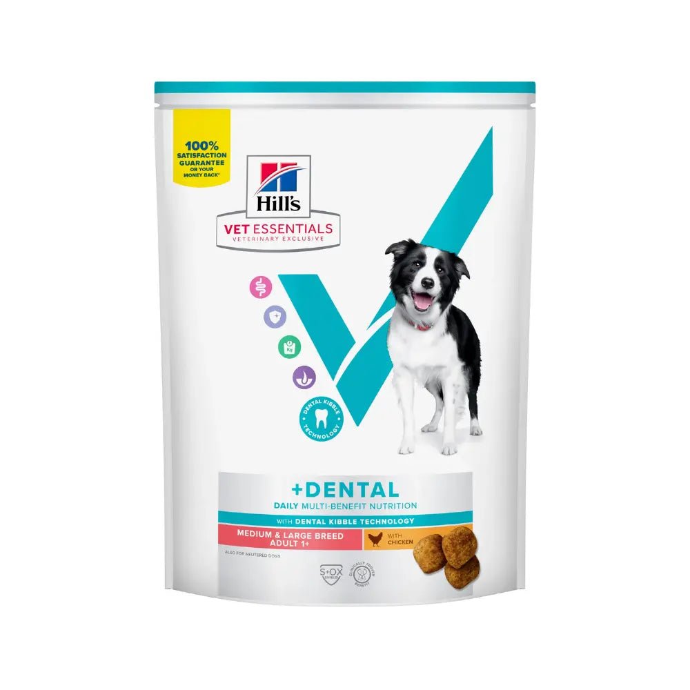 Hill's VE Canine Adult 1+ Multi - Benefit + Dental Medium & Large Breed Chicken - Tørrfôr (10 kg) fra Hill's Vet Essentials | Kjøp hos A - Vet Shop