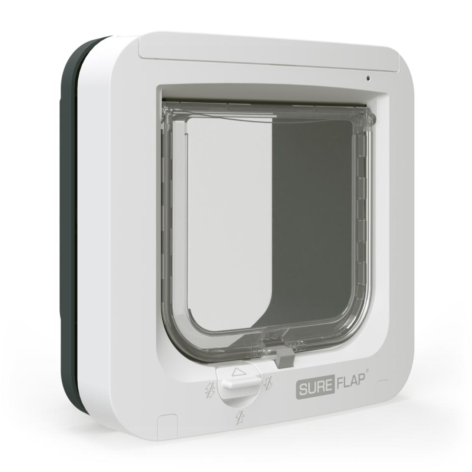Hvit SureFlap Kattedør med Microchip - Kattedør () fra Sureflap | Kjøp hos A - Vet Shop