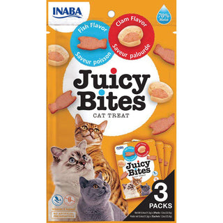 Juicy Cat Bites with Fish and Clam Flavor - A - Vet Shop