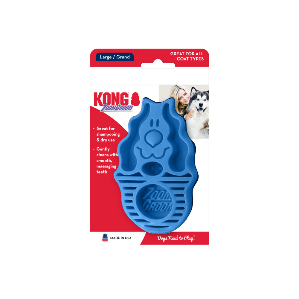 KONG ZoomGroom Boysenberry - Børste (Large) fra Kong | Kjøp hos A - Vet Shop