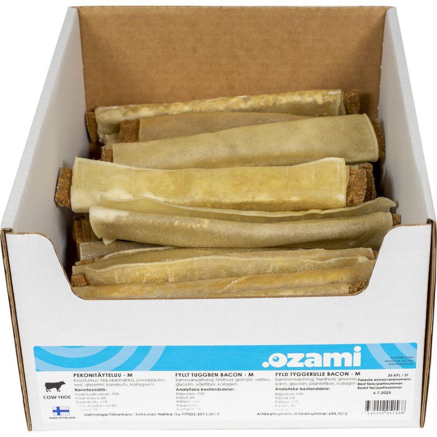 Ozami Oksehud fylt med Bacon - A - Vet Shop