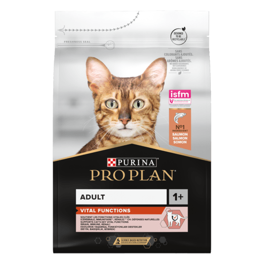 Purina Pro Plan Adult Cat Original Vital Function Salmon - Tørrfôr (3 kg) fra Purina | Kjøp hos A - Vet Shop