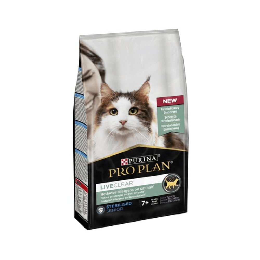 Purina Pro Plan Cat Liveclear Sterilised Senior Turkey - Tørrfôr (1.4 kg) fra Purina | Kjøp hos A - Vet Shop