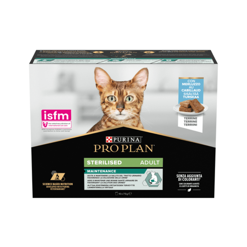 Purina Pro Plan Cat Sterilised Cod - Våtfôr (10 x 75 g) fra Purina | Kjøp hos A - Vet Shop