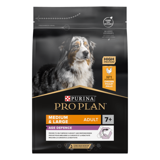 Purina Pro Plan Dog Medium/Large Age Defense Kylling - Tørrfôr (3 kg) fra Purina | Kjøp hos A - Vet Shop