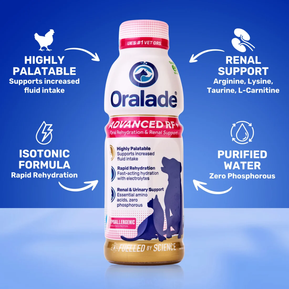 Oralade® Advanced RF+ – væsketilskudd for hund og katt