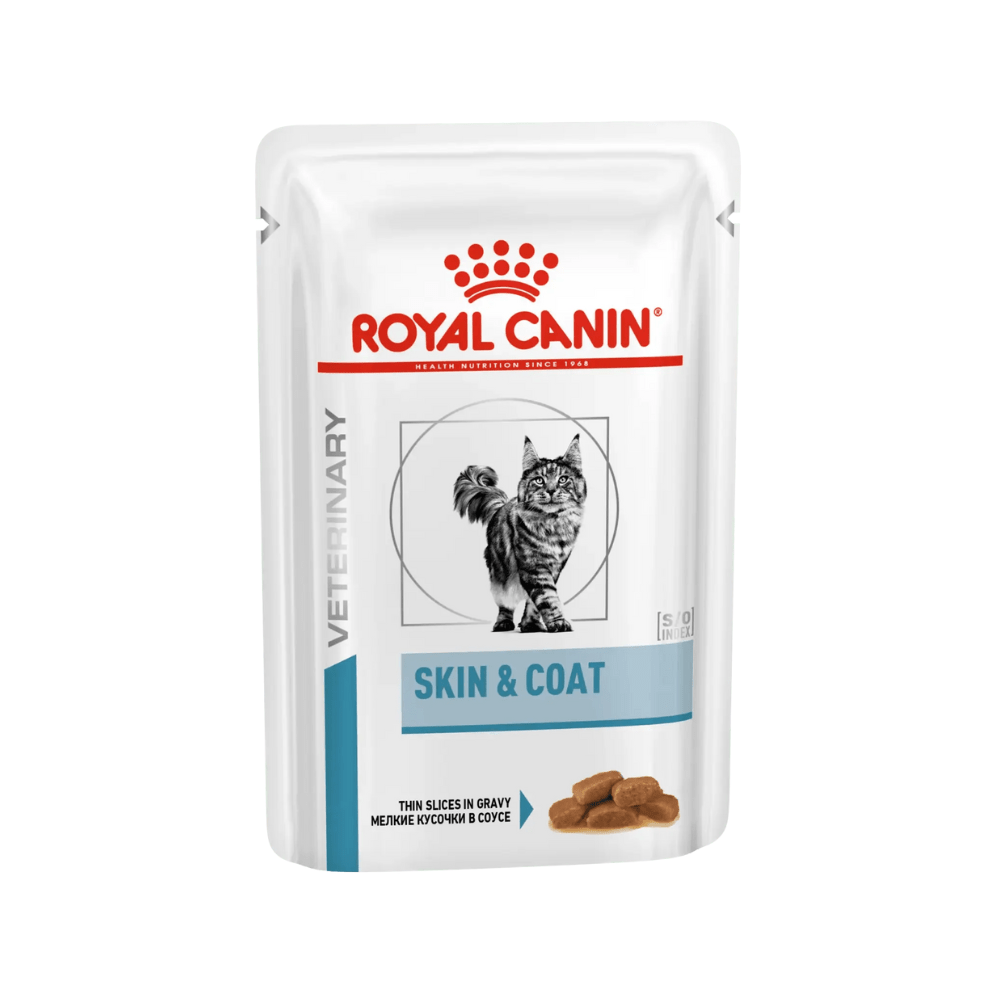 Royal Canin Skin & Coat Cat Porsjonsposer - Hud og pels (Porsjonspose: 12 x 85 g) fra Royal Canin | Kjøp hos A - Vet Shop
