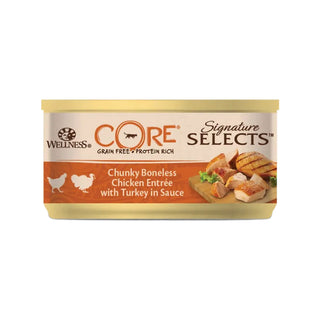Core Adult Cat - Signature Selects Chunky Boneless Chicken Entrée With Turkey In Sauce 79g