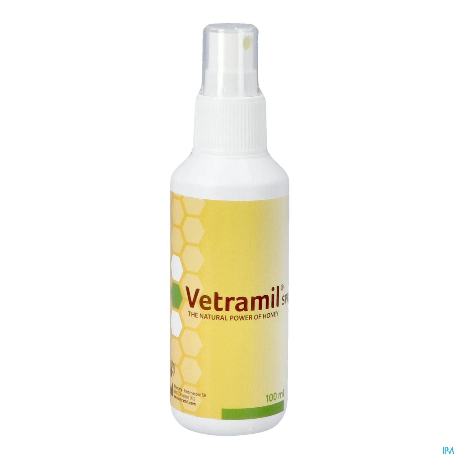 Vetramil Sårspray m/ Honning til Dyr - Sårbehandling (100 ml) fra Interfarm | Kjøp hos A - Vet Shop