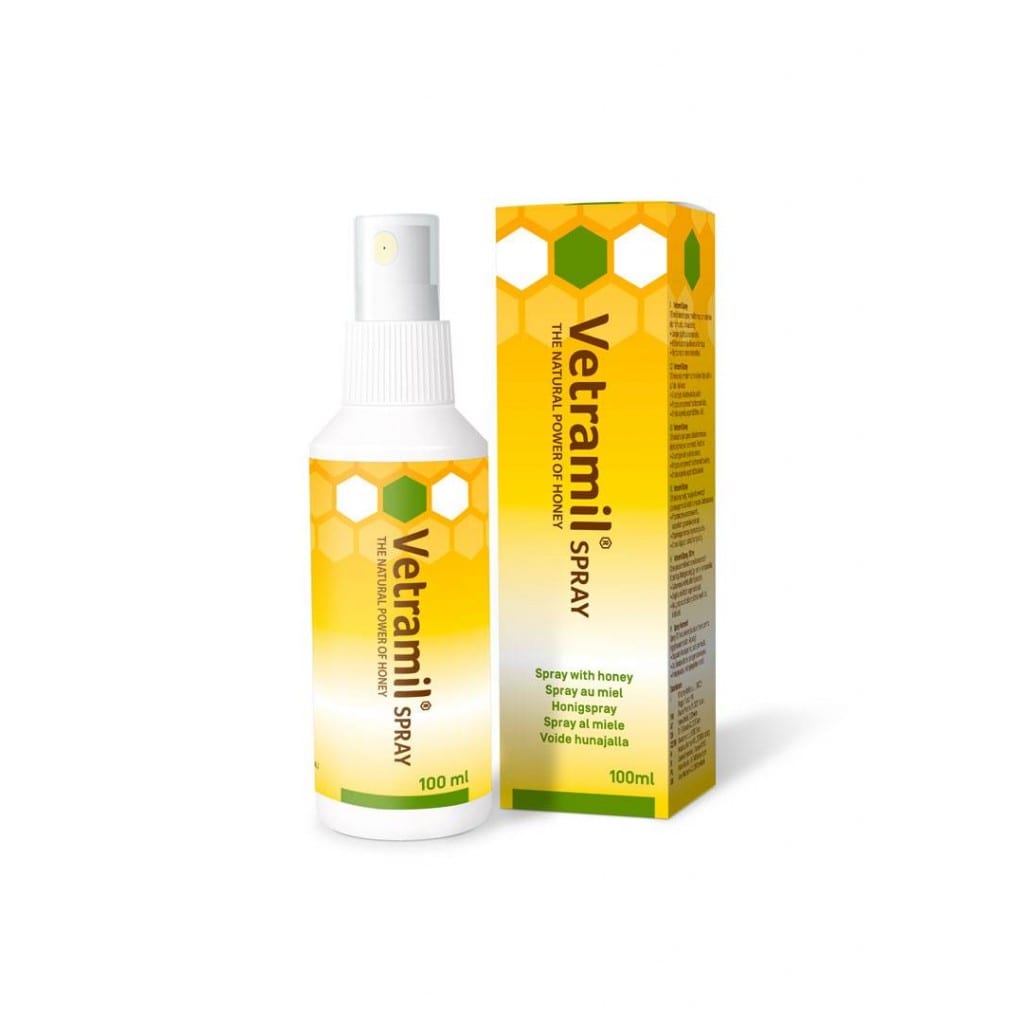Vetramil Sårspray m/ Honning til Dyr - Sårbehandling (100 ml) fra Interfarm | Kjøp hos A - Vet Shop