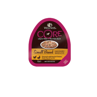 Core Small Breed Savoury Medleys Flavoured with roasted Chicken, Duck, Peas & Carrots - Dog  - 85g