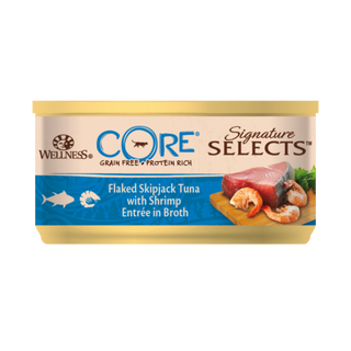 Core Adult Cat - Signature Selects Flaked Skipjack Tuna With Shrimp Entrée In Broth