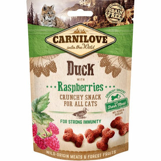 Carnilove crunchy snack, duck with raspberries for cats 