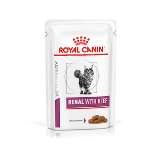 Royal Canin Cat - Vital Renal Beef Thin Slices In Gravy Pouch 12x85g