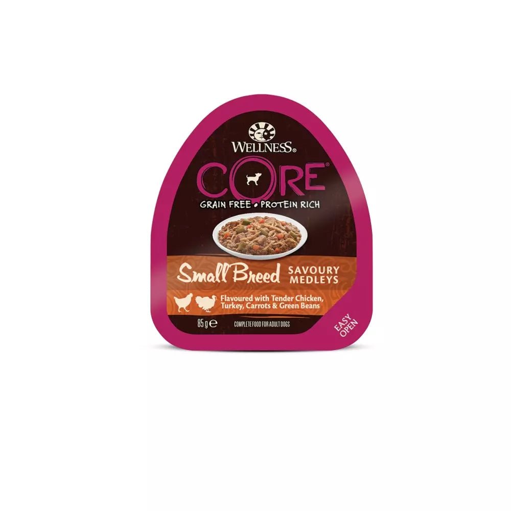 Core Small Breed Savoury Medleys Flavoured with Tender Chicken, Turkey, Carrots & Green Beans - A - Vet Shop