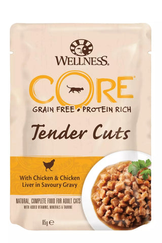 Core Cat Tender Cuts Chicken & Chicken Liver in Gravy 85gram