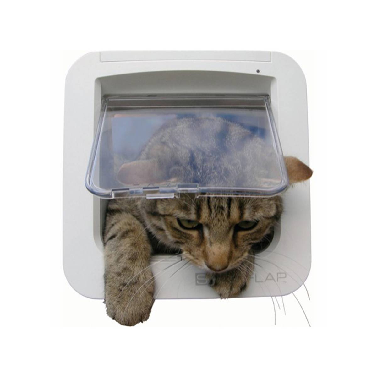 Hvit SureFlap Kattedør med Microchip - Kattedør () fra Sureflap | Kjøp hos A - Vet Shop