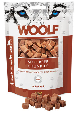 Woolf Soft Beef Chunkies 100g